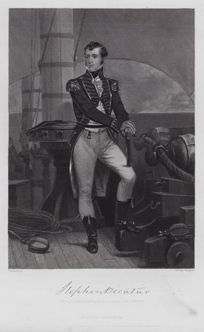 Stephen Decatur (gravyr) av Alonzo (after) Chappel