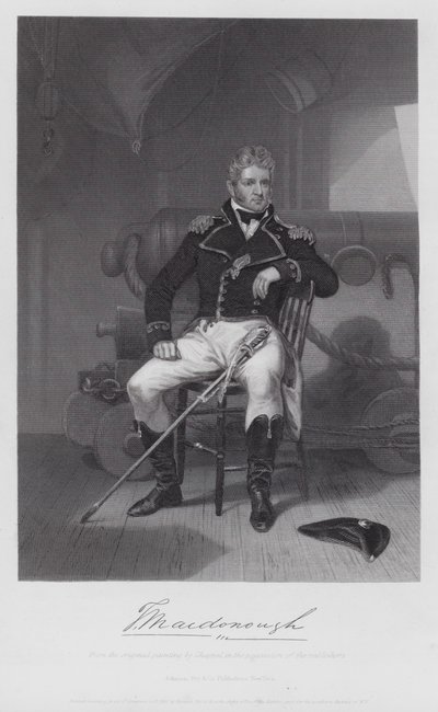 Thomas Macdonough (gravyr) av Alonzo (after) Chappel