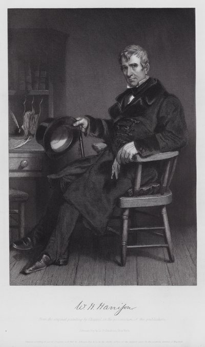 William Henry Harrison (gravyr) av Alonzo (after) Chappel