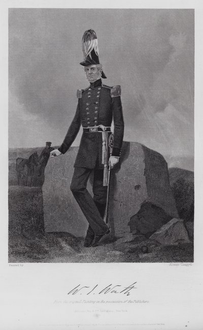 William Jenkins Worth (gravyr) av Alonzo (after) Chappel