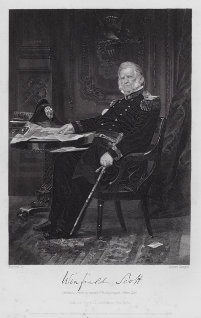 Winfield Scott (gravyr) av Alonzo (after) Chappel