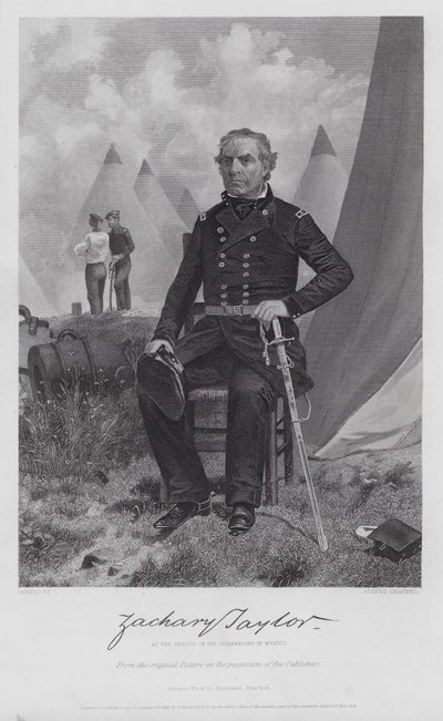 Zachary Taylor (gravyr) av Alonzo (after) Chappel