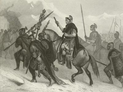 Hannibal och hans armé korsar Alperna, 218 f.Kr av Alonzo Chappel