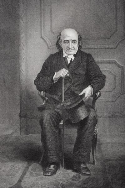 Porträtt av Albert Gallatin (1761-1849) (litho) av Alonzo Chappel