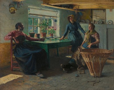 Nederländska: Inredning med fiskarkvinnor av Alois Boudry