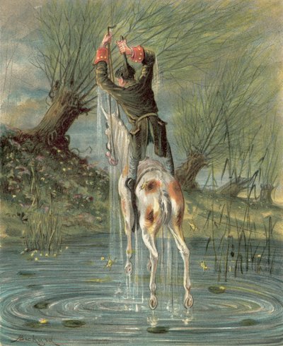 Baron Munchausens äventyr (chromolitho) av Alphonse Adolphe Bichard