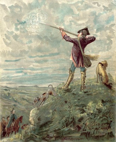 Baron Munchausens äventyr (chromolitho) av Alphonse Adolphe Bichard