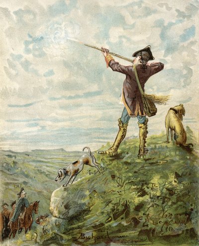 Baron Munchausen hittar en underbar skytt i Kalifornien, från 