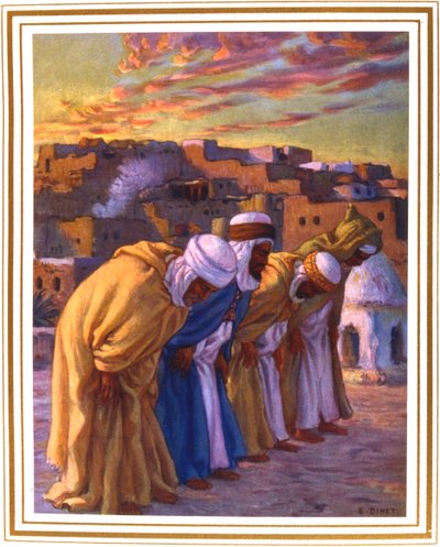 El Rekaa eller Lutning Bönen Bön av Lutning, 1918 av Alphonse Etienne Dinet