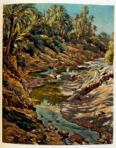 Illustration av Dinet från "Mirages" Scener av det arabiska livet. 1906. Mirages, Scénes De La Vie Arab illustrerades av Etienne Dinet med kommentarer av Silman Ben Ibrahim Bamer. Nasreddine Dinet föddes som Alphonse-Étienne Dinet; (1861-1929) var en frans av Alphonse Etienne Dinet