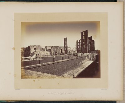 De brinnande hamnkajerna i La Villette av Alphonse J. Liébert