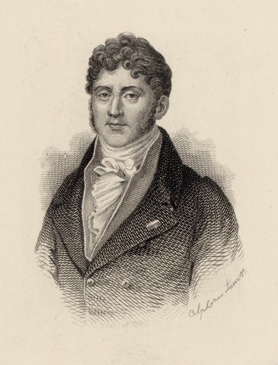 Porträtt av tonsättaren Étienne Nicolas Méhul 1763-1817. av Alphonse Lamotte