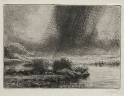 En storm. av Alphonse Legros