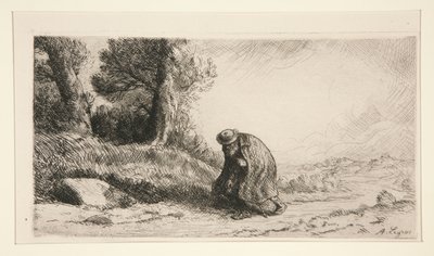 En Vagabond som avancerar längs en Lane av Alphonse Legros