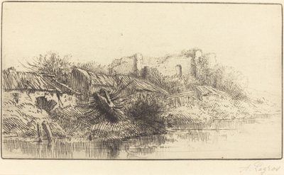 Övergiven by. av Alphonse Legros