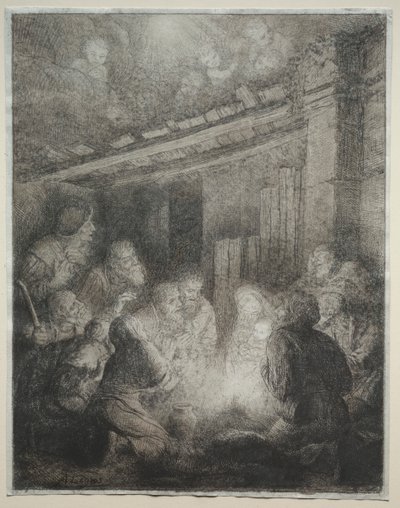 Tillbedjan av herdarna av Alphonse Legros