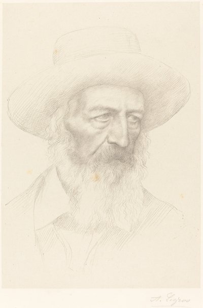 Alfred, Lord Tennyson. av Alphonse Legros