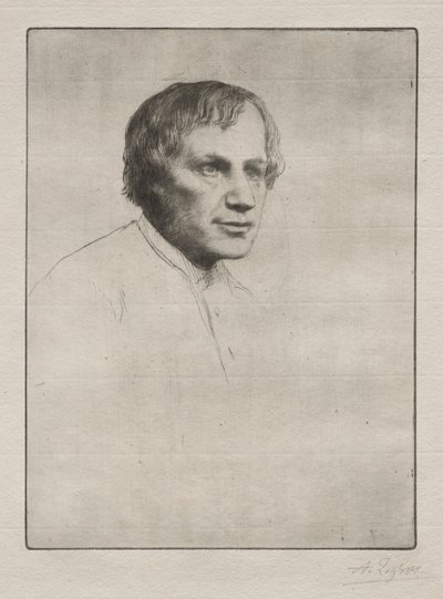 Alfred Stevens. av Alphonse Legros