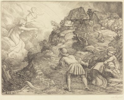 Allegori om bonden och förmögenheten Bonden och förmögenheten: Allegoriskt ämne. av Alphonse Legros
