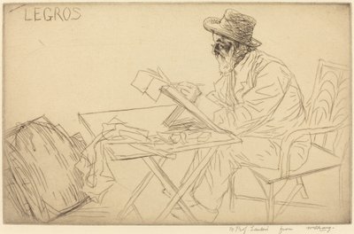 Alphonse Legros skissar. av Alphonse Legros