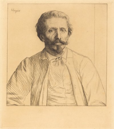 Auguste Delatre av Alphonse Legros