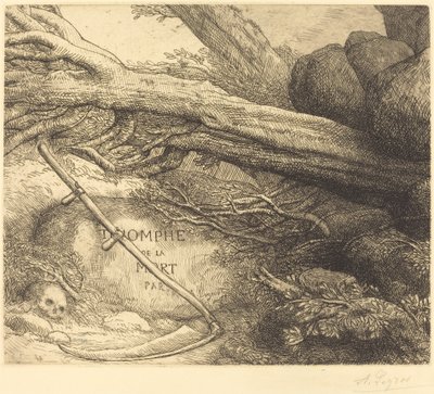 Avalanche: Frontispice för Triumph of Death av Alphonse Legros