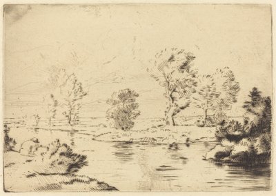 Banks of the Marne (Marne Board) av Alphonse Legros