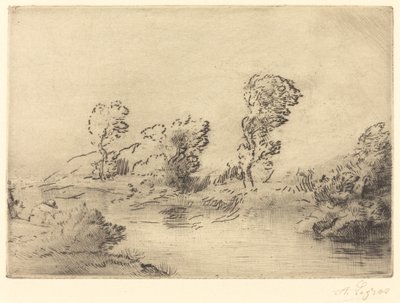 Banks of the Marne (Marne Board) av Alphonse Legros