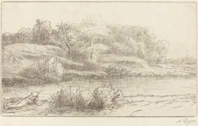 Banks of the Venelle Edge of the Venelle. av Alphonse Legros