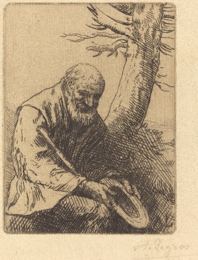 Tiggare med hatten i handen av Alphonse Legros