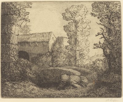 Bron vid bruket (Le pont du moulin) av Alphonse Legros
