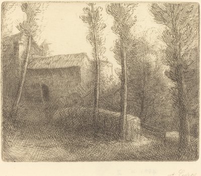 Bron vid bruket (Le pont du moulin) av Alphonse Legros