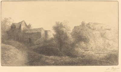 Bron vid bruket (Le pont du moulin) av Alphonse Legros