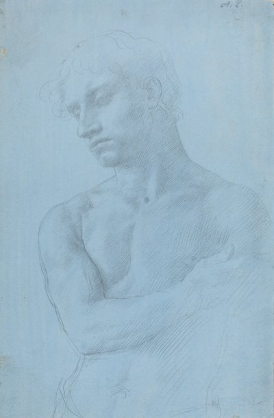 Byst av naken man. av Alphonse Legros
