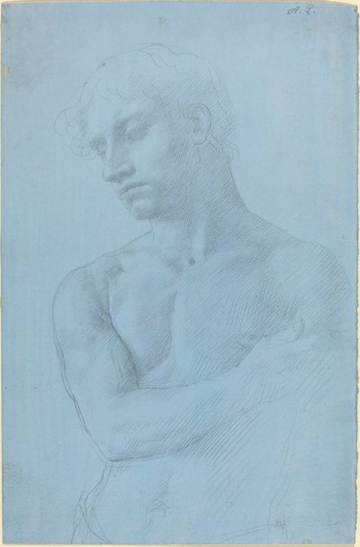 Byst av naken man av Alphonse Legros