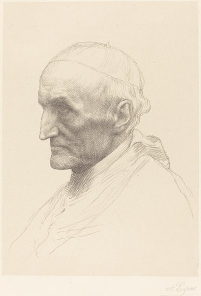 Kardinal Manning, 2:a plattan. av Alphonse Legros