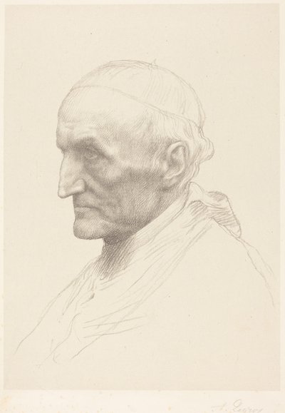 Kardinal Manning, andra plattan av Alphonse Legros