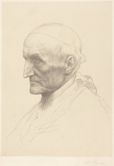 Kardinal Manning, andra plattan av Alphonse Legros