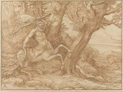 Kentaur med grenar av Alphonse Legros