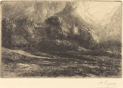 Chailli sett i en storm av Alphonse Legros