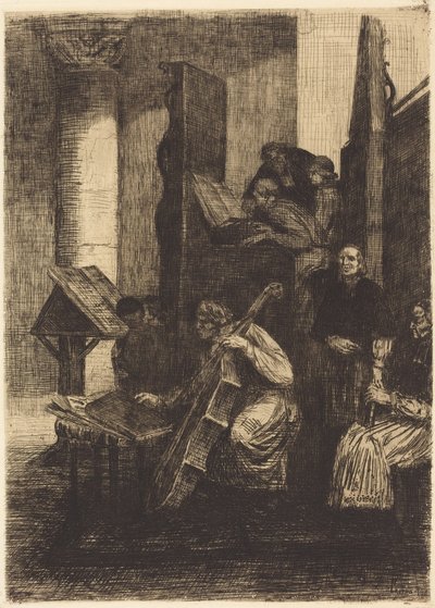 Kören i en spansk kyrka (Le choeur d