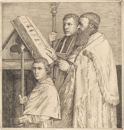 Korister, 2:a tallrik (Le lutrin) av Alphonse Legros