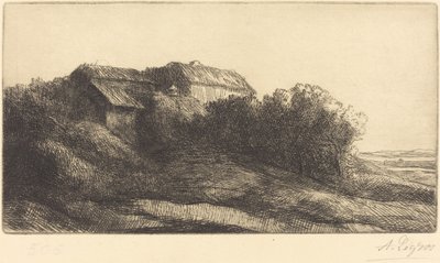 Stuga på en sluttning av Alphonse Legros