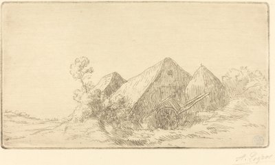 Stuga med vagn av Alphonse Legros