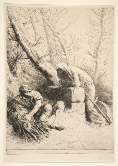 Döden och skogshuggaren av Alphonse Legros