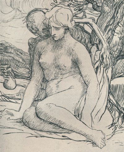 Death the Wooer, c1895, 1923 av Alphonse Legros