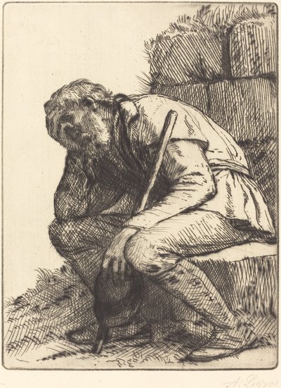 Desperate Man Desperate honom. av Alphonse Legros