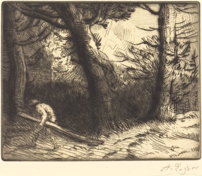 Edge of a Forest in Bourgogne (Un coin de foret en Bourgogne) av Alphonse Legros