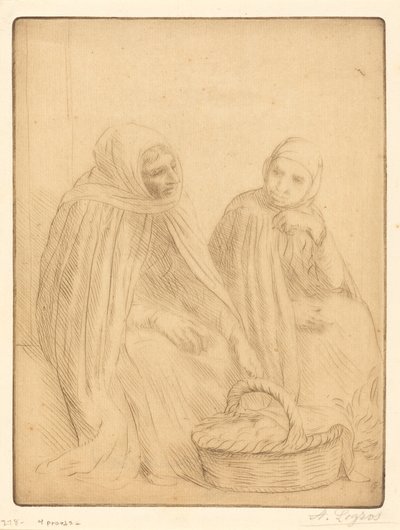 Äggförsäljare, 1:a tallrik Äggförsäljare. av Alphonse Legros