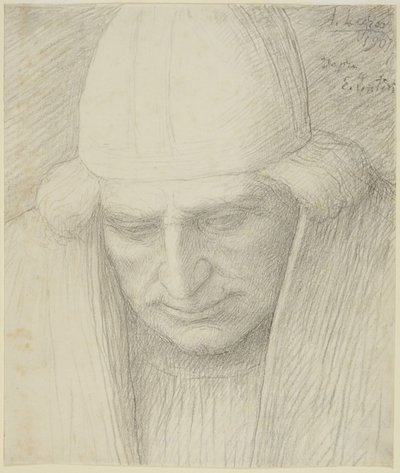 Äldre man med keps av Alphonse Legros